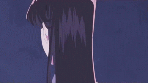 Girl In Empty Classroom With Blackboard Saying A GIF