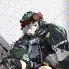 Girl in Green Jacket and Hat Holding Sword