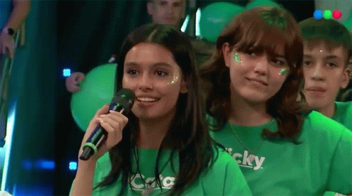 Girl in Green Shirt Saying Icky