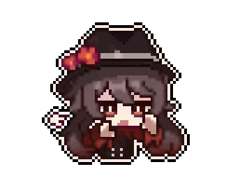 Girl in Hat with Red Flowers