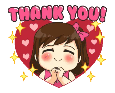 Girl in Heart Saying Thank You