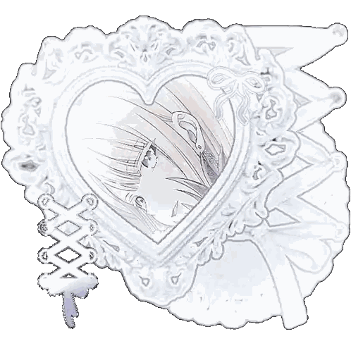 Girl in Heart Shaped Frame