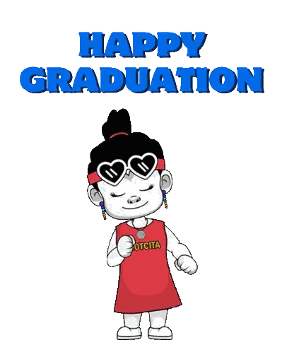 Girl in Heart Sunglasses and Happy Graduation Shirt