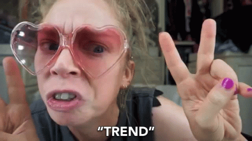 Girl in Heart Sunglasses Peace Sign Trend