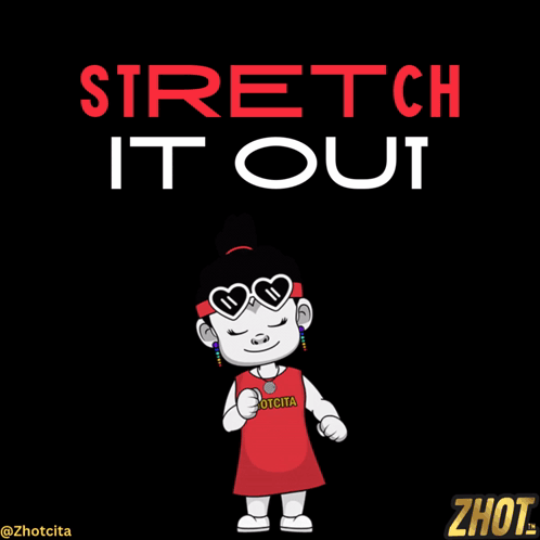 Girl In Heart Sunglasses Saying Stretch It Out GIF