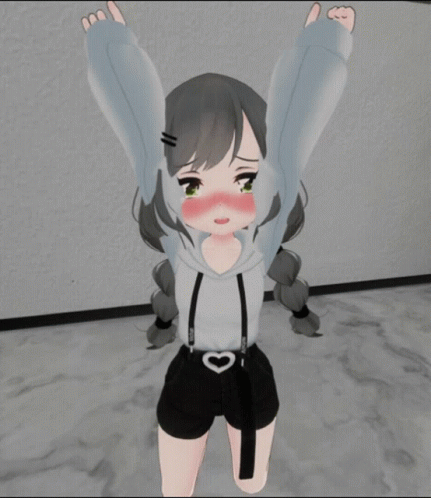 Girl in Hoodie and Shorts With Heart Belt