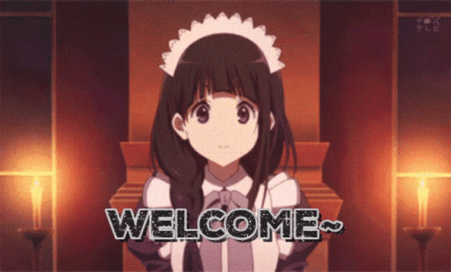 Girl In Maid Outfit Welcomed By Candles GIF
