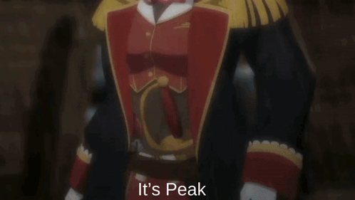 Girl In Military Uniform Saying It's Peak GIF