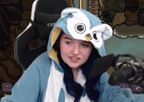 Girl in Owl Hoodie at Microphone