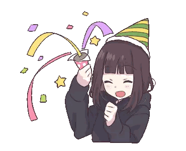 Girl in Party Hat Holding Confetti Cup