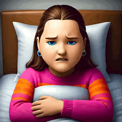 Girl in Pink and Orange Sweater Lying in Bed