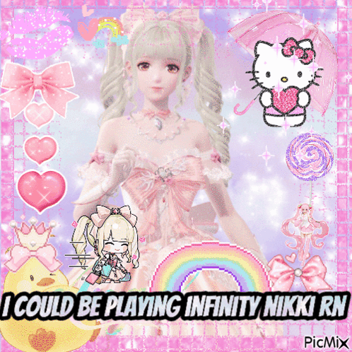 Girl In Pink Dress I Could Be Playing Infinity Nikki Rn GIF