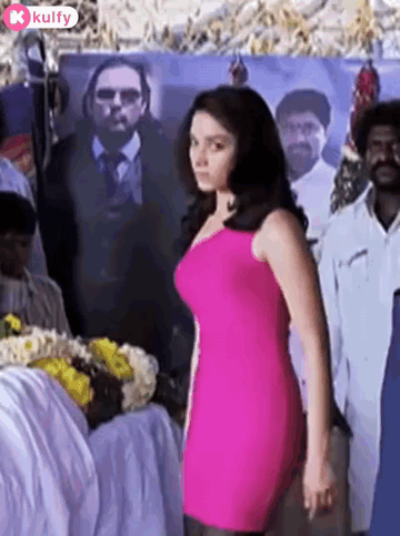 Girl In Pink Dress Walk Away GIF