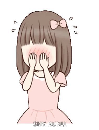Girl in Pink Dress with Shy Kunu