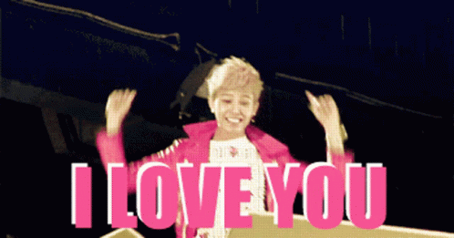 Girl in Pink Jacket Giving Middle Finger With I Love You