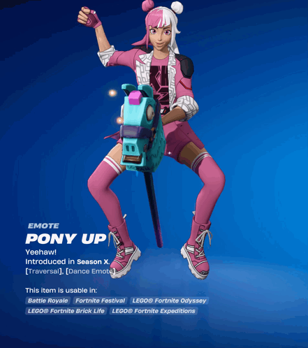 Girl in Pink Outfit Holding a Pony Up