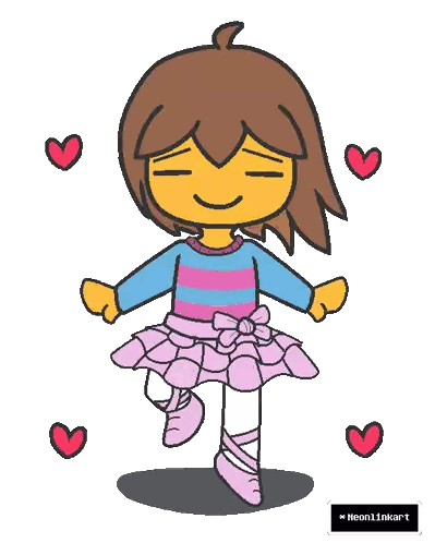 Girl in Pink Tutu with Hearts