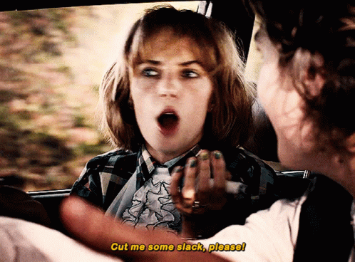 Girl in Plaid Shirt Talking in Car Cut Me Some Slack Please