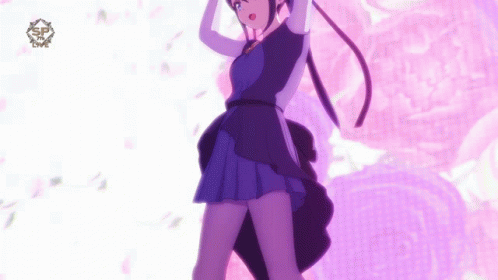 Girl in Purple Dress SP Pink Background