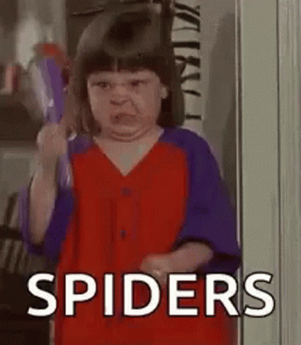 Girl in Red-and-Purple Shirt Holding Broom Making Face