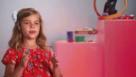 Girl in Red Dress Clapping