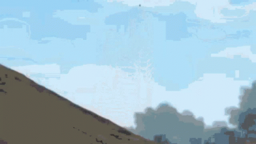 Girl In Red Dress Jumping Off Cliff GIF