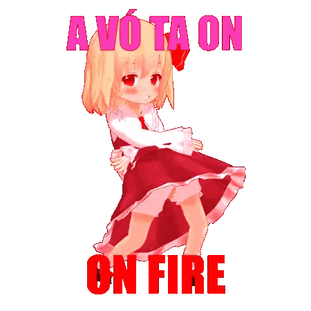 Girl in Red Dress with AVO TA On Fire