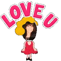 Girl in Red Dress With Love U