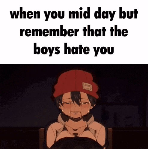 Girl in Red Hat Crying Remember Boys Hate You