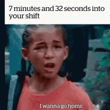 Girl In Red Shirt Says I Wanna Go Home GIF