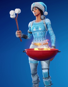Girl In Santa Hat Holding Marshmallows And Food GIF