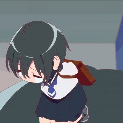 Girl in School Uniform Covering Ears