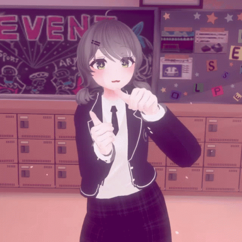 Girl in School Uniform Giving Thumbs Up