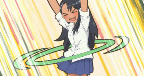 Girl In School Uniform Playing With Hula Hoop GIF