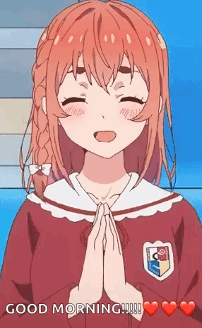 Girl in School Uniform Praying