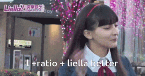 Girl in School Uniform Saying Liella Better