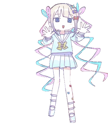 Girl in School Uniform with Ribbons