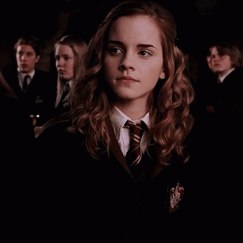 Girl in School Uniform with Tie and Crest