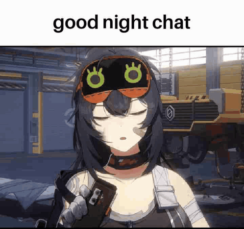 Girl In Sleep Mask Holding Book GIF