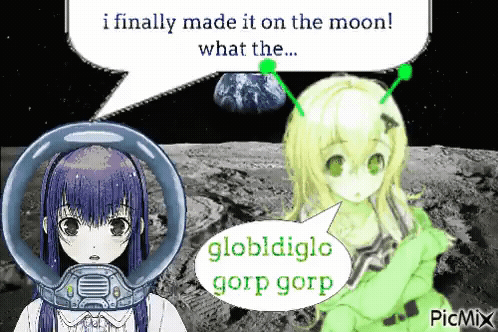 Girl in Space Helmet Says Made It on Moon
