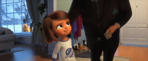Girl in Space Shirt Next to Suit Man Holding Money