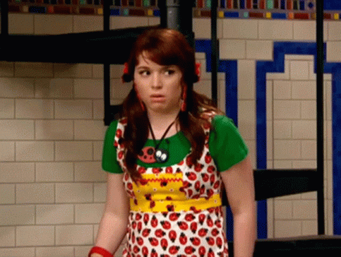 Girl in Strawberry Dress and Green Shirt