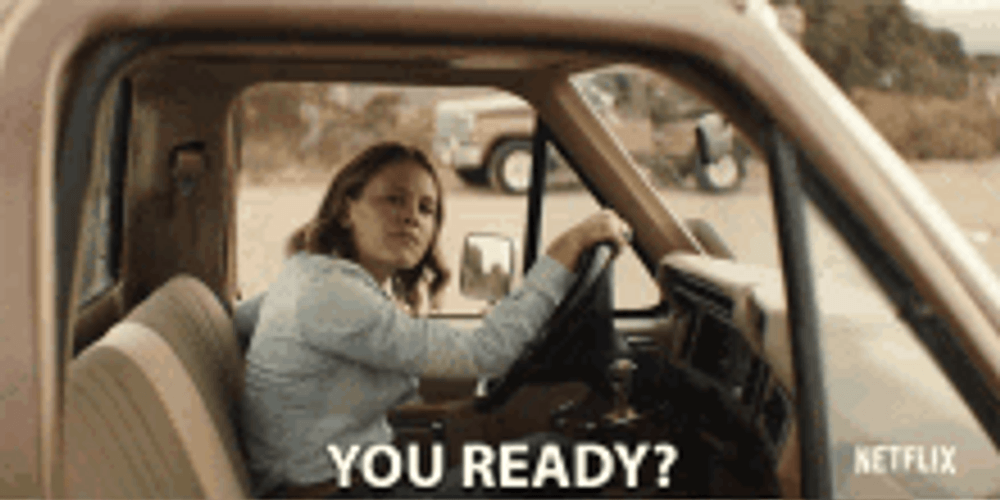 Girl In The Car Asking Are You Ready GIF