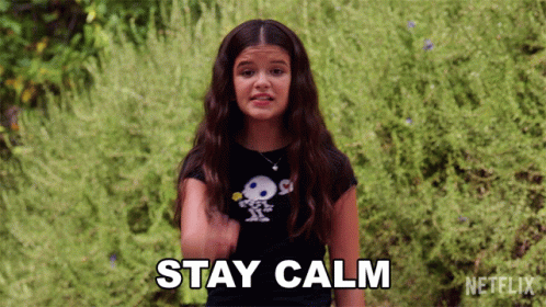 Girl In The Woods Stay Calm GIF