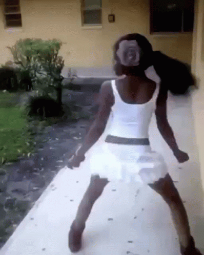Girl in White Dress Dancing