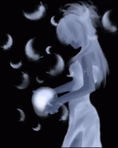 Girl In White Dress Holding Light GIF