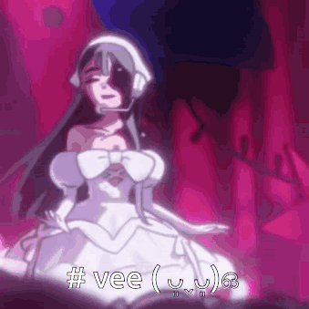 Girl in White Dress Wearing Headphones #vee