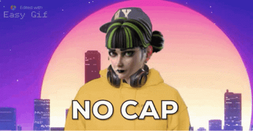 Girl in Yellow Hoodie Headphones Says No Cap