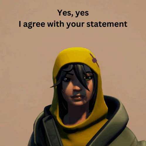 Girl in Yellow Hoodie Saying Yes Yes I Agree