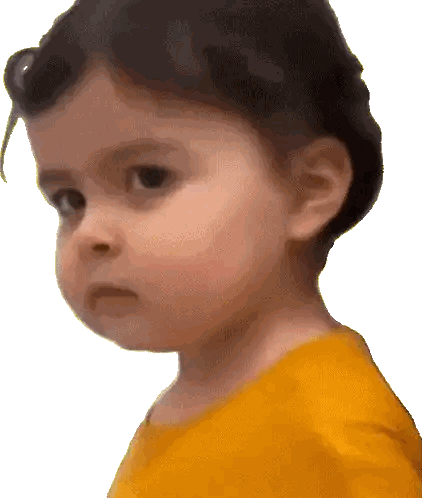 Girl in Yellow Shirt Making Face